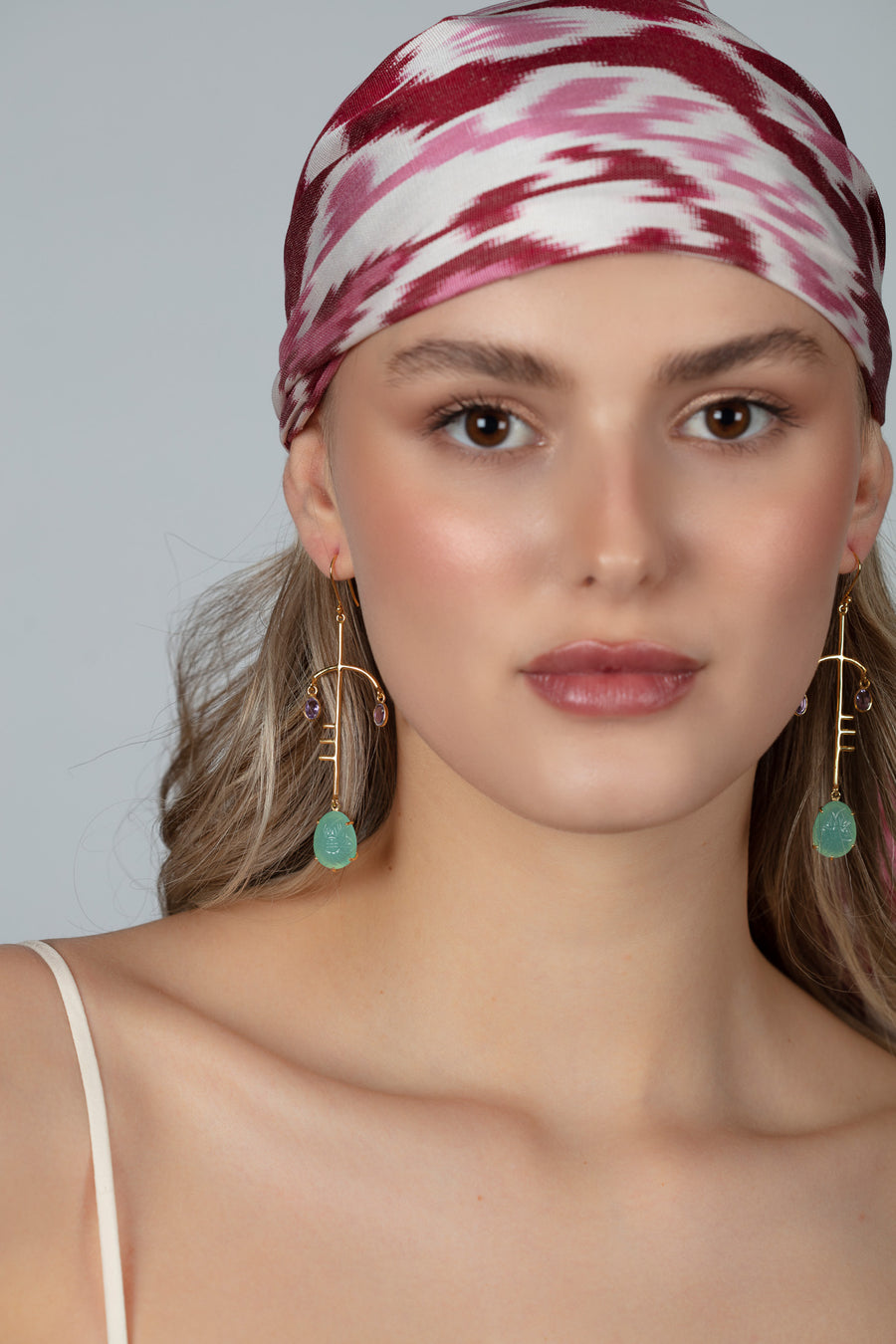 Colorful Chalcedony Earrings