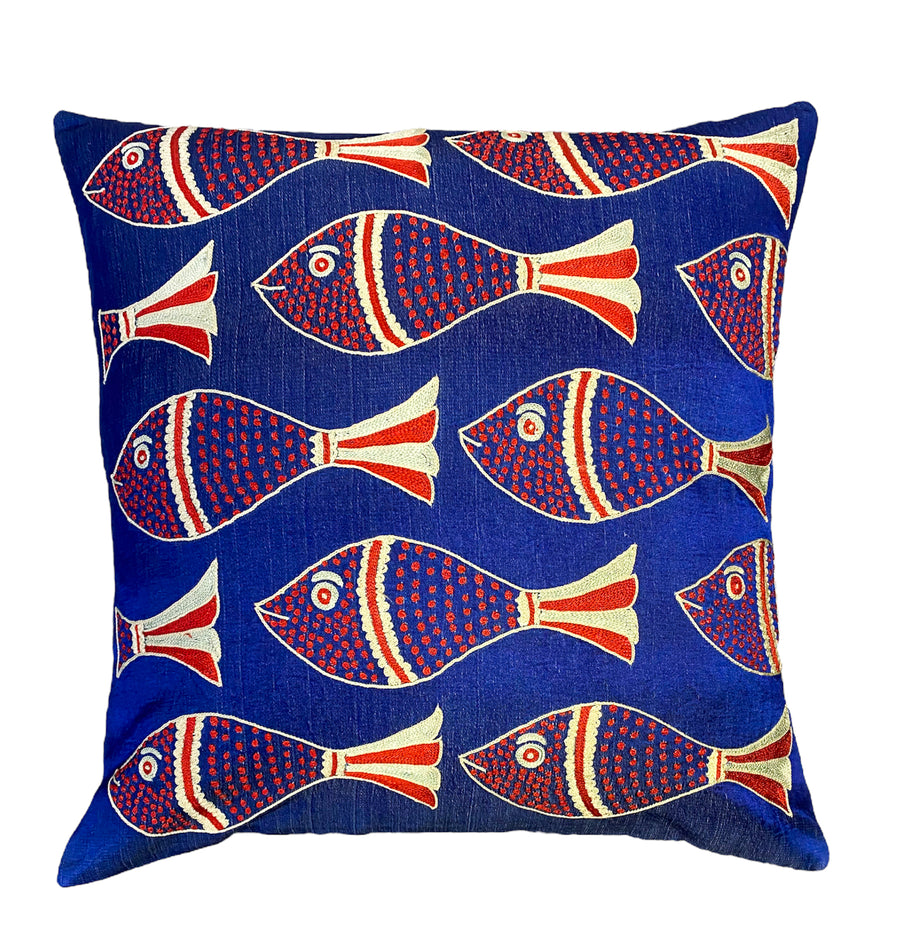 Suzani Fish Pillow