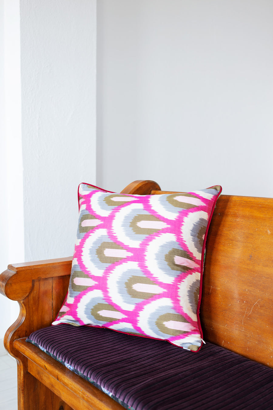 Pink Pomegranate Velvet Pillow