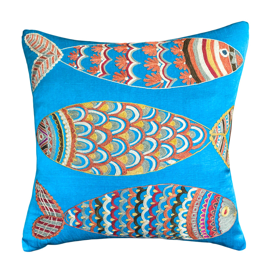 Suzani Fish Pillow
