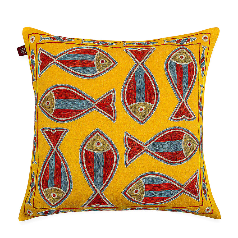 Suzani Fish Pillow