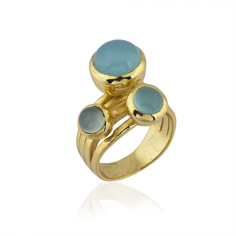 Gold Chalcedony Ring