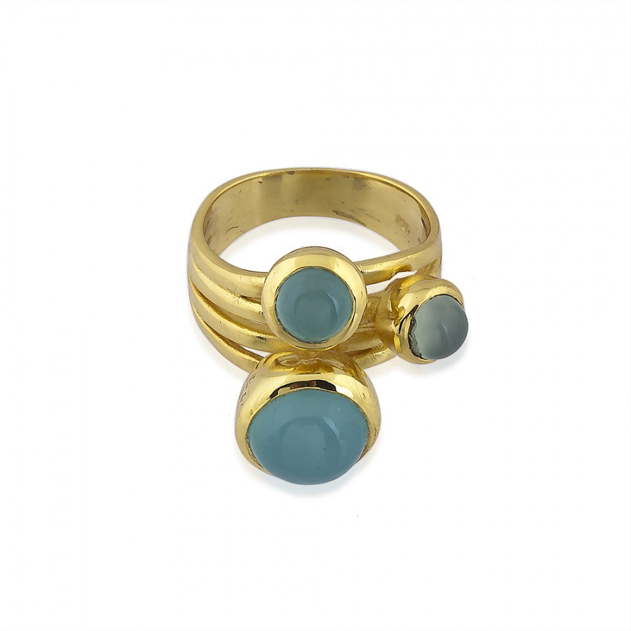 Gold Chalcedony Ring