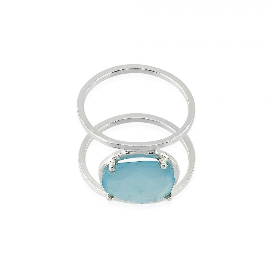 Silver Chalcedony Ring