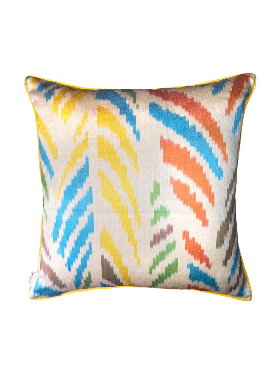 Rainbow Patterned Velvet Pillow
