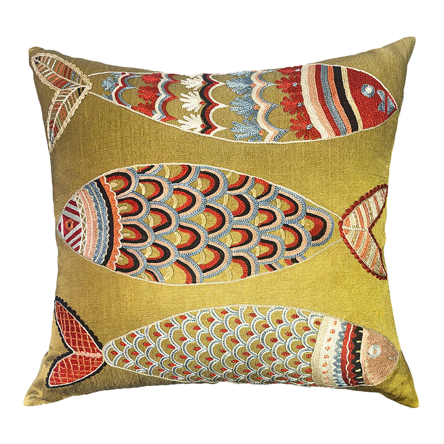 Suzani Fish Pillow